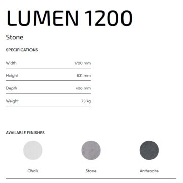 La Nordica LUMEN 1200 rozměry a možnosti rámu