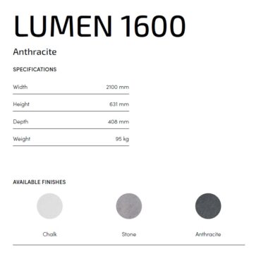 La Nordica LUMEN 1600 rozměry a možnosti rámu