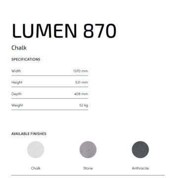 La Nordica LUMEN 870 rozměry a možnosti rámu