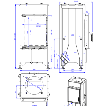 Romotop DYNAMIC 2G 44.55.01N nákres a rozměry