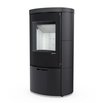 Krbová kamna Defro Home Ceres KRM 2.0 černá matná bílé topeniště